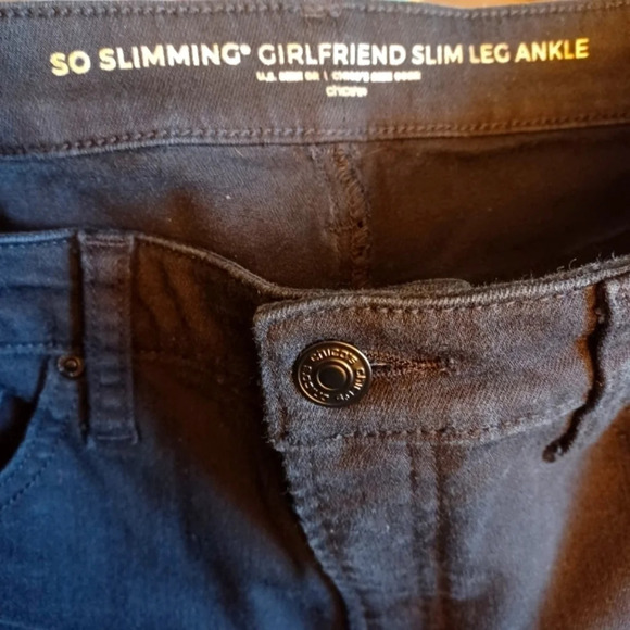 Chicos jeans So Slimming girlfriend slim leg ankle Chicos size 00 USA 0-2 - Picture 6 of 9
